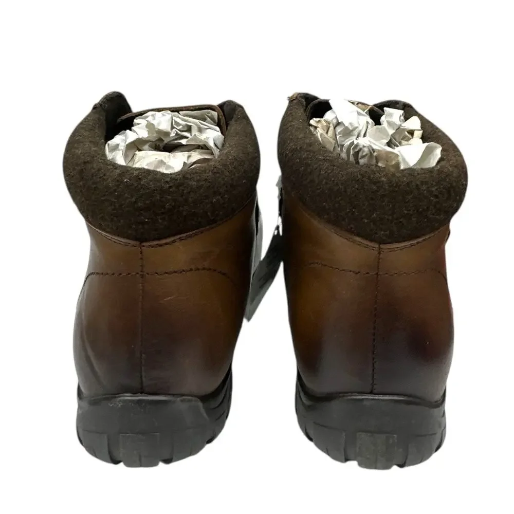 Propet Brown Delaney Water Resistant Leather Ankle Boots Women's size 11 XX Wide